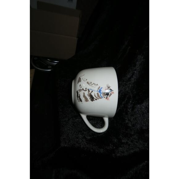 RARE Blind Cat Mouse World Market Mug Tabby Kitty CRAZING bottom Vintage Unique - Picture 4 of 11